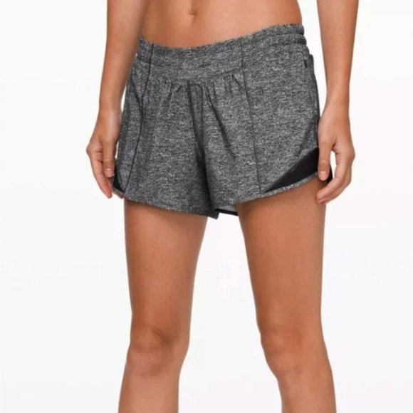lululemon athletica Shorts Lululemon Heathered Black Hotty Hot
